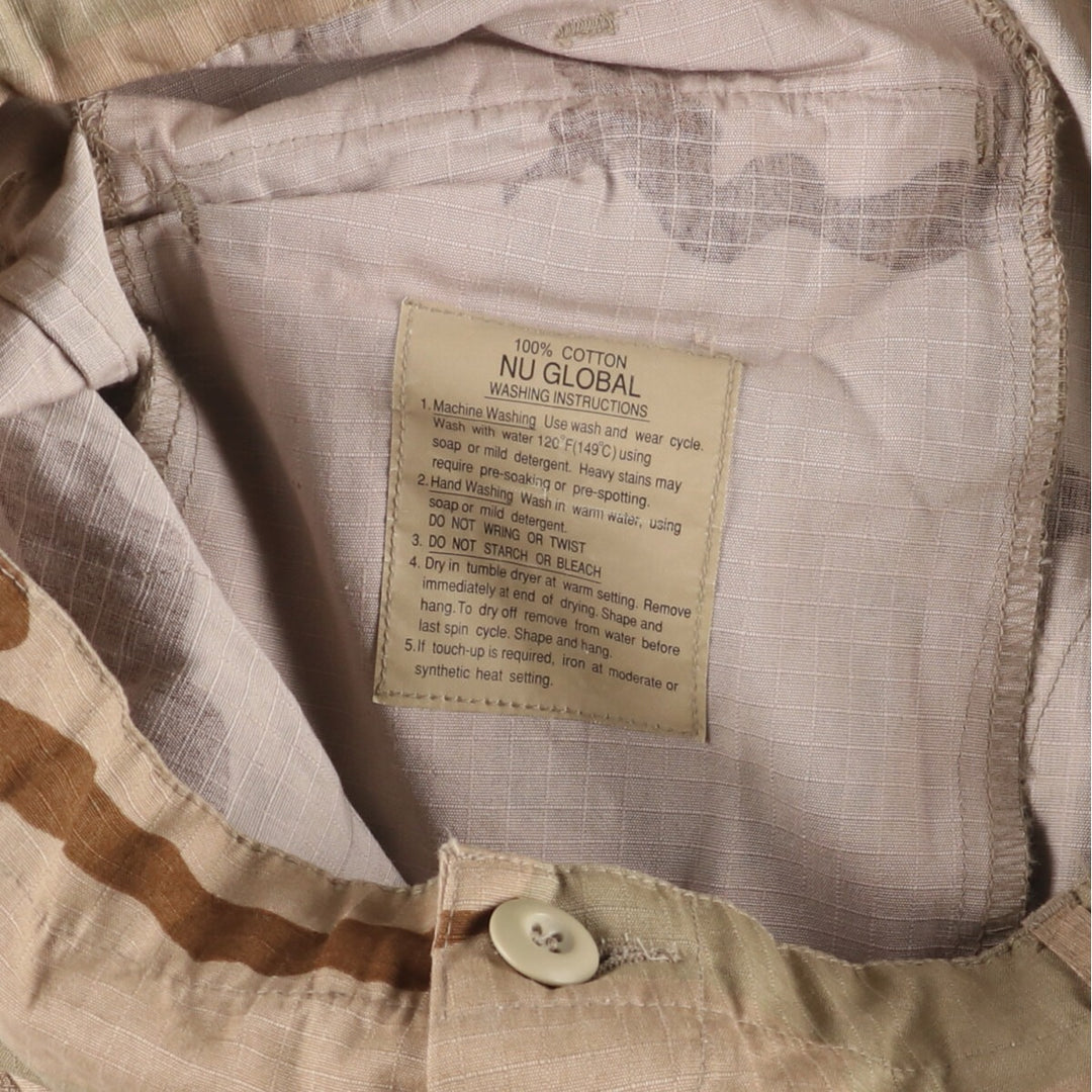 Civilian NU GLOBAL Camouflage Pattern 3C Desert Camo Ripstop Military Cargo Pants MEDIUM-REGULAT Men's w34 equivalent cotton Beige type Vintage Second Hand