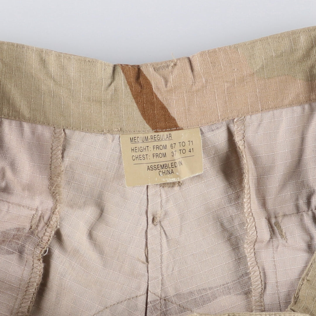 Civilian NU GLOBAL Camouflage Pattern 3C Desert Camo Ripstop Military Cargo Pants MEDIUM-REGULAT Men's w34 equivalent cotton Beige type Vintage Second Hand