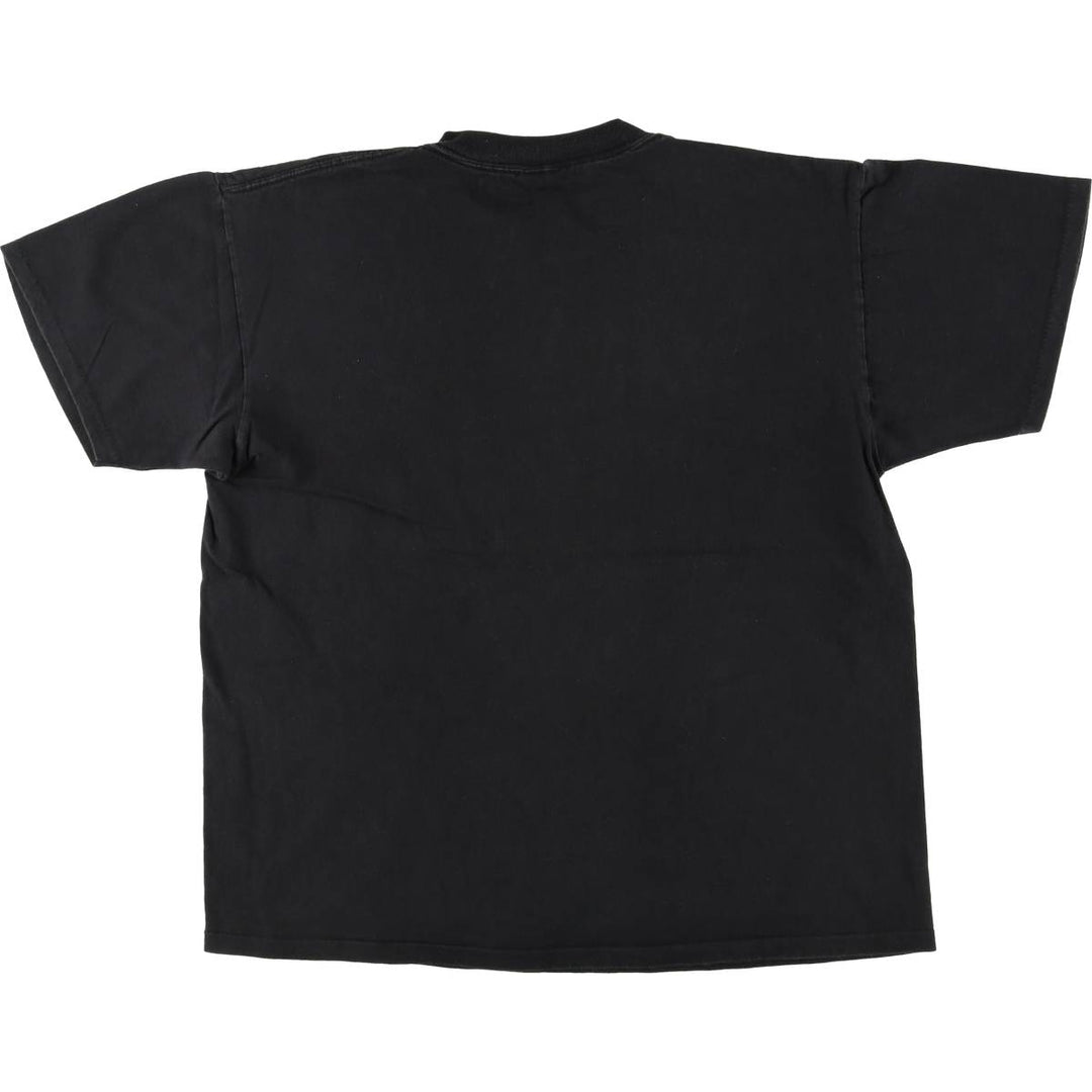 ONEITA College T-shirt, Men's L size cotton black type Vintage Second Hand