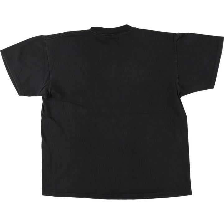 ONEITA College T-shirt, Men's L size cotton black type Vintage Second Hand