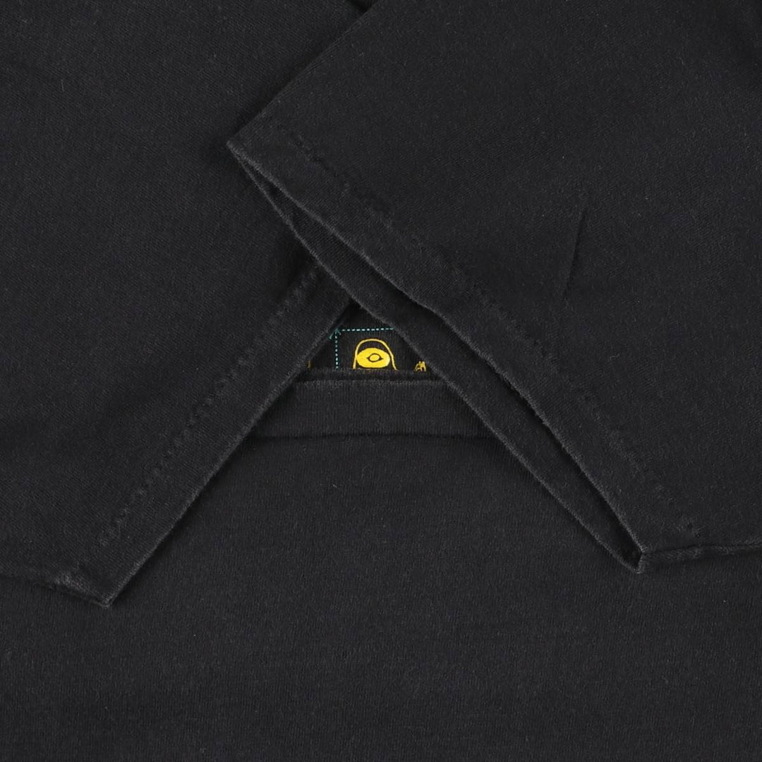 ONEITA College T-shirt, Men's L size cotton black type Vintage Second Hand