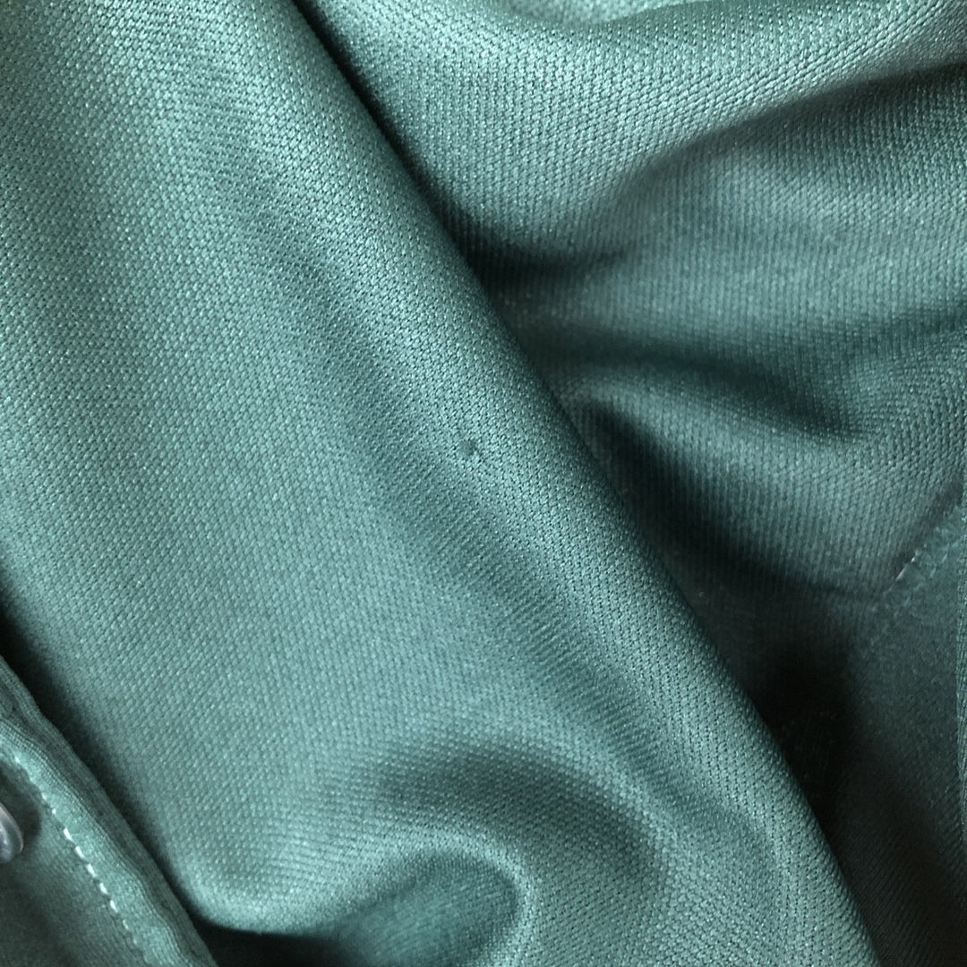 70'S John Blain open collar shirt jacket, men's size M, vintage Dacron Polyester Green type dark green Vintage Second Hand