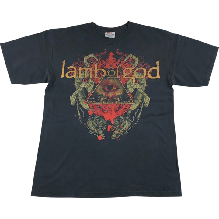Hanes Heavyweight Lamb of God Band T-shirt, Men's Medium cotton black type Vintage Second Hand