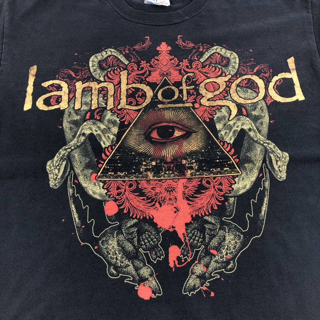 Hanes Heavyweight Lamb of God Band T-shirt, Men's Medium cotton black type Vintage Second Hand