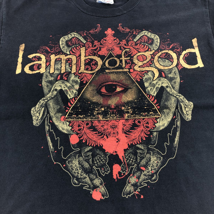 Hanes Heavyweight Lamb of God Band T-shirt, Men's Medium cotton black type Vintage Second Hand