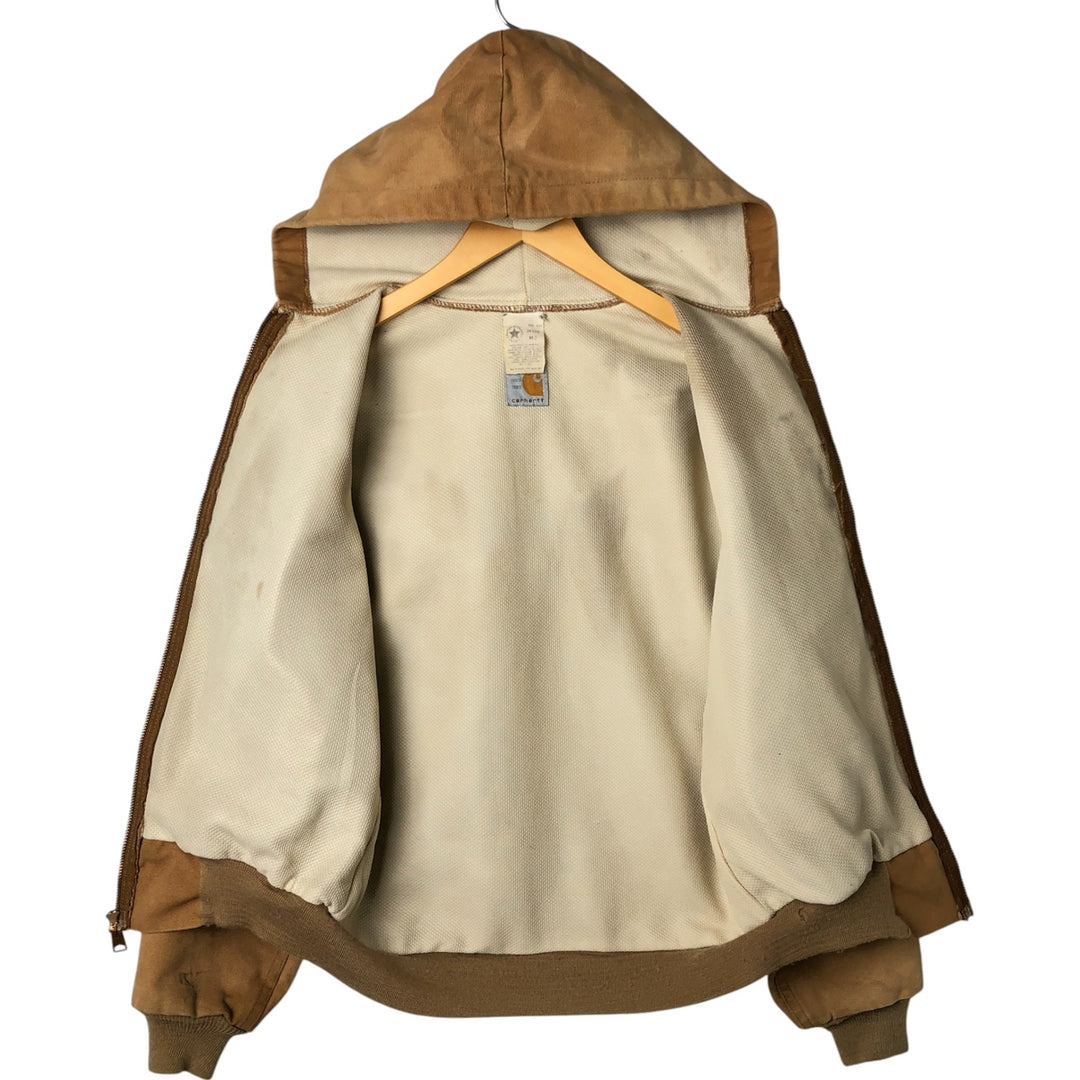 1980'S Carhartt 100th Anniversary Model Active Jacket Duck Full Zip Parka Made in USA Men's M cotton Camel type Vintage Second Hand