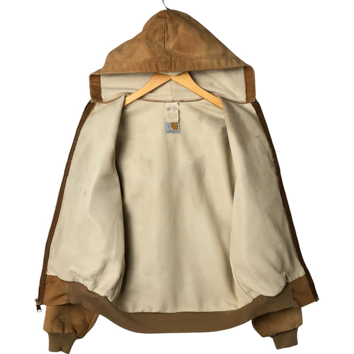1980'S Carhartt 100th Anniversary Model Active Jacket Duck Full Zip Parka Made in USA Men's M cotton Camel type Vintage Second Hand