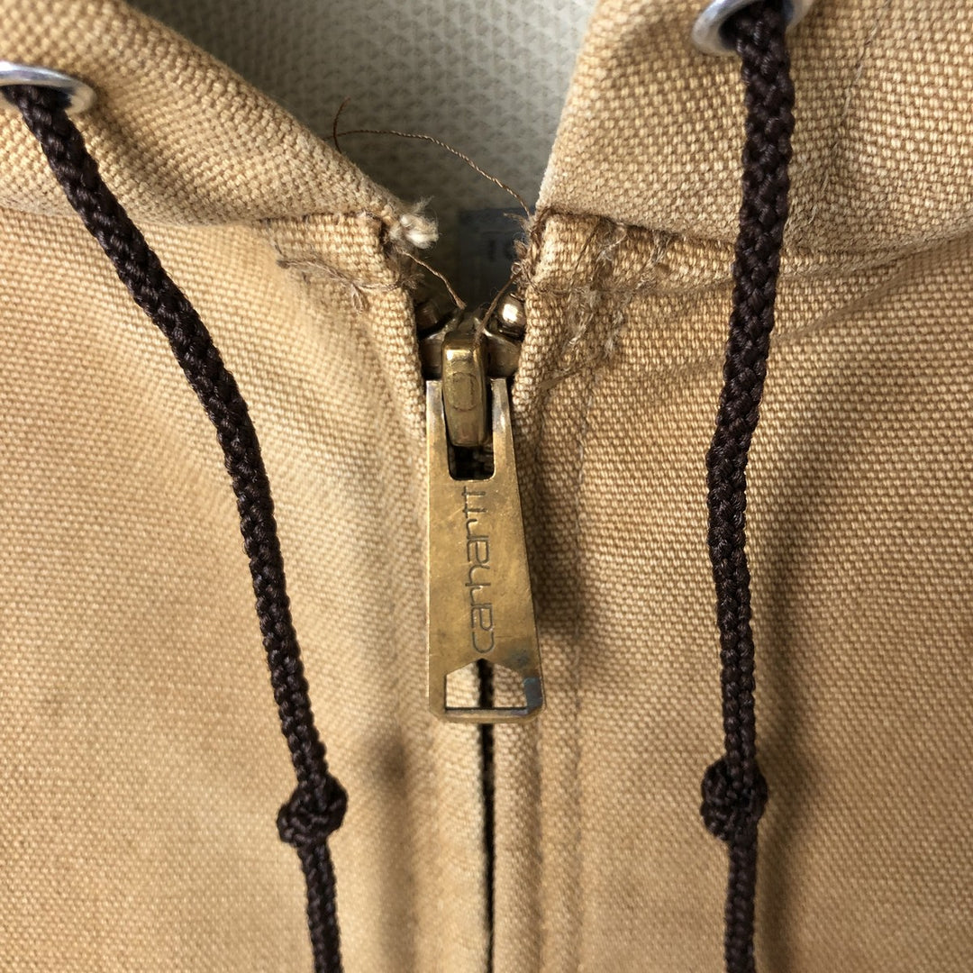 1980'S Carhartt 100th Anniversary Model Active Jacket Duck Full Zip Parka Made in USA Men's M cotton Camel type Vintage Second Hand