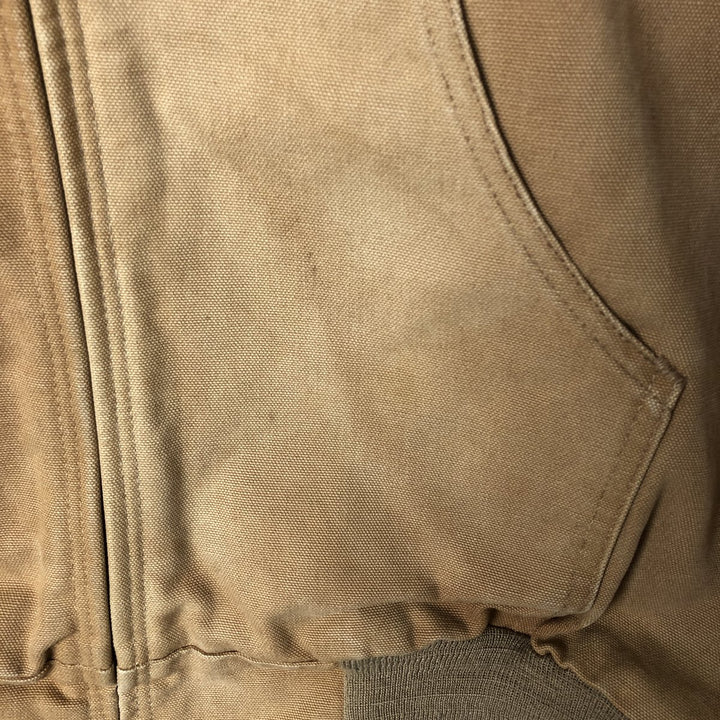 1980'S Carhartt 100th Anniversary Model Active Jacket Duck Full Zip Parka Made in USA Men's M cotton Camel type Vintage Second Hand