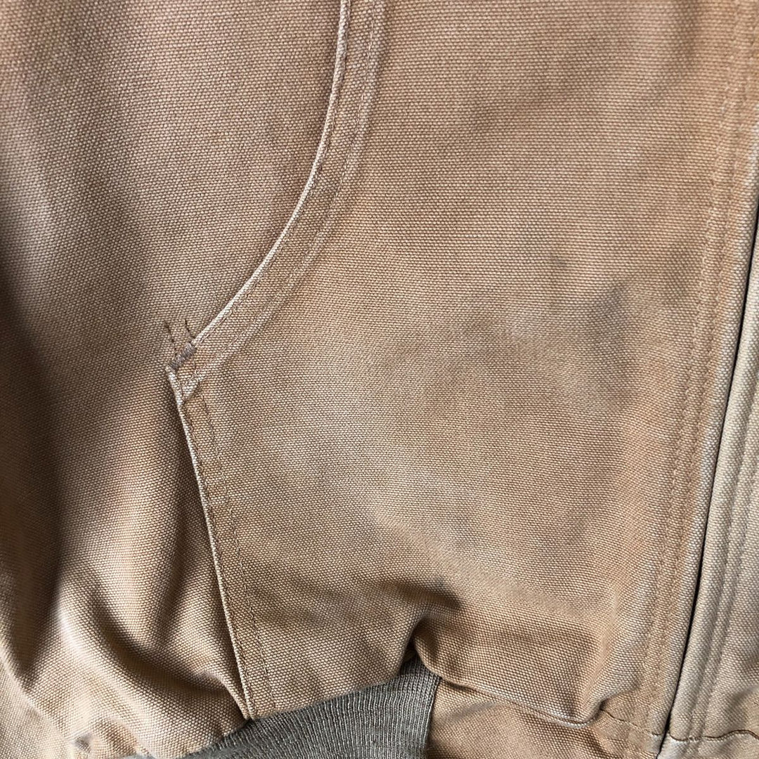 1980'S Carhartt 100th Anniversary Model Active Jacket Duck Full Zip Parka Made in USA Men's M cotton Camel type Vintage Second Hand