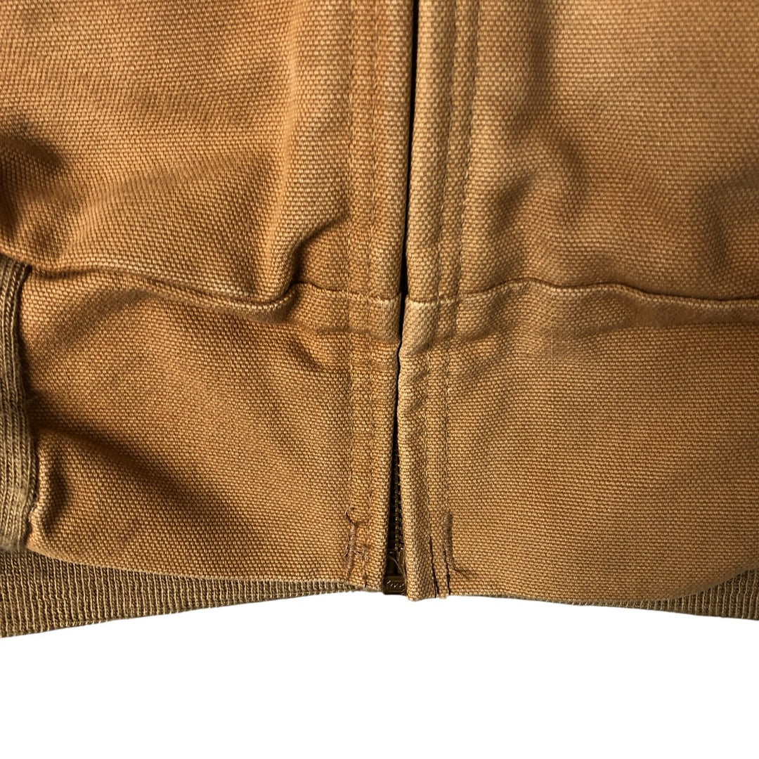 1980'S Carhartt 100th Anniversary Model Active Jacket Duck Full Zip Parka Made in USA Men's M cotton Camel type Vintage Second Hand