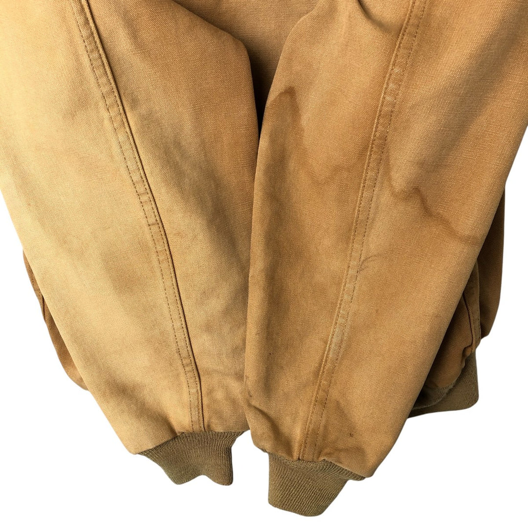 1980'S Carhartt 100th Anniversary Model Active Jacket Duck Full Zip Parka Made in USA Men's M cotton Camel type Vintage Second Hand