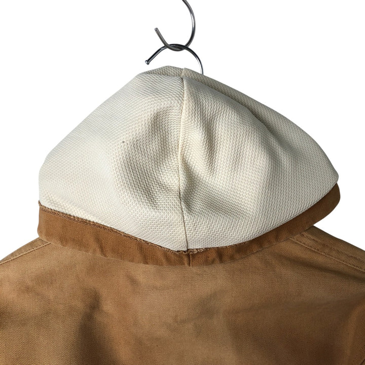 1980'S Carhartt 100th Anniversary Model Active Jacket Duck Full Zip Parka Made in USA Men's M cotton Camel type Vintage Second Hand