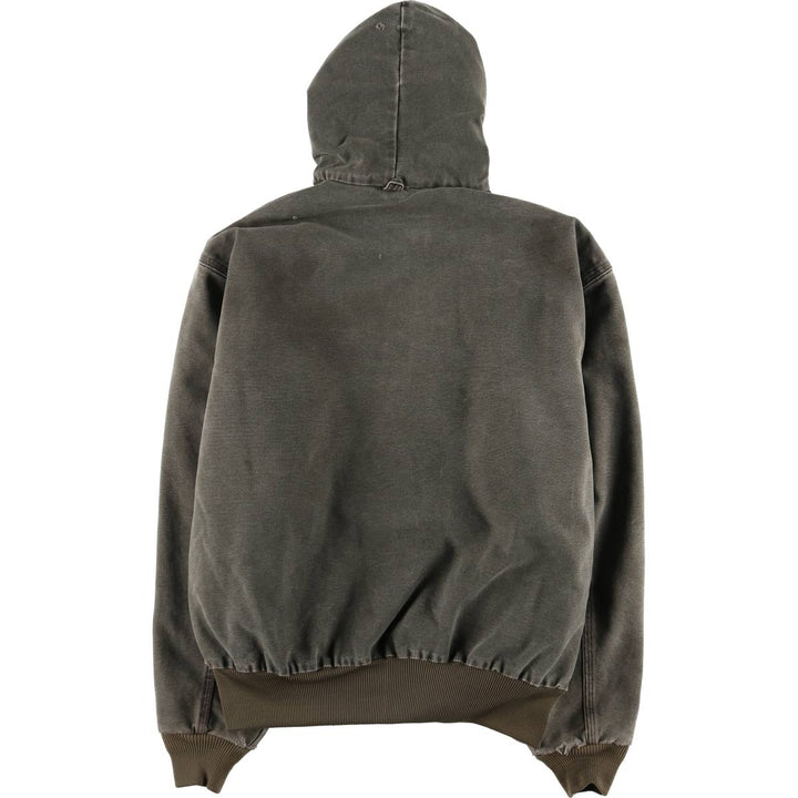 00'S Carhartt Active Jacket Duck Full Zip Parka Made in USA Men's XL unclear Khaki type Vintage Second Hand