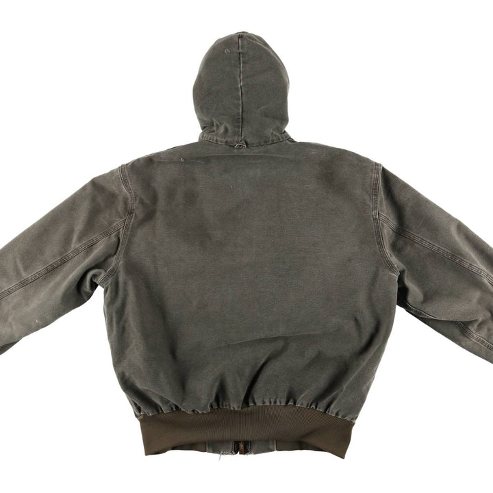 00'S Carhartt Active Jacket Duck Full Zip Parka Made in USA Men's XL unclear Khaki type Vintage Second Hand