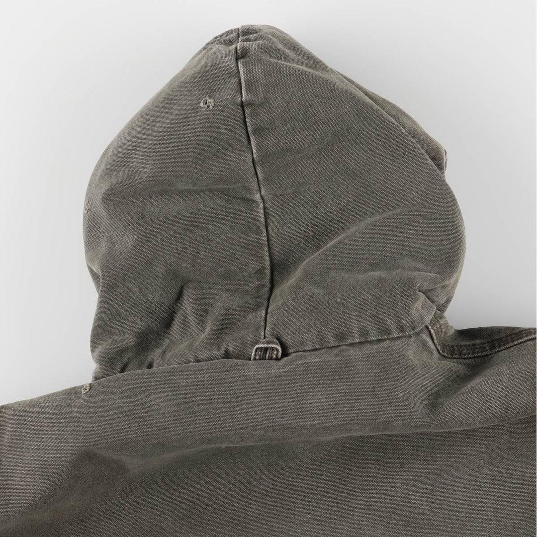 00'S Carhartt Active Jacket Duck Full Zip Parka Made in USA Men's XL unclear Khaki type Vintage Second Hand