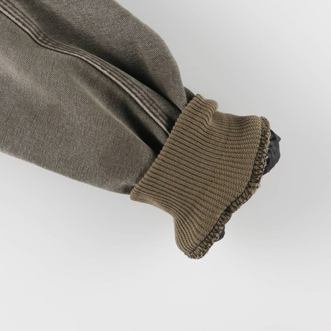 00'S Carhartt Active Jacket Duck Full Zip Parka Made in USA Men's XL unclear Khaki type Vintage Second Hand