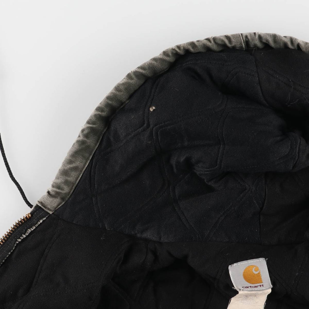 00'S Carhartt Active Jacket Duck Full Zip Parka Made in USA Men's XL unclear Khaki type Vintage Second Hand