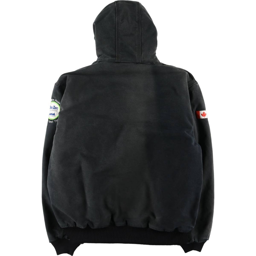 Carhartt Active Jacket Duck Full Zip Parka Made in USA Men's L size cotton black type Vintage Second Hand