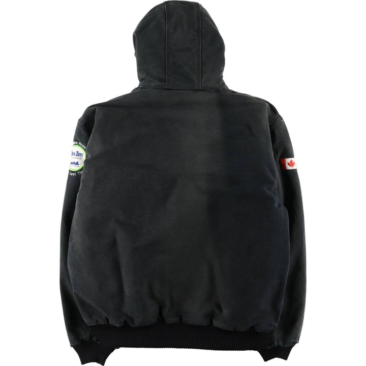 Carhartt Active Jacket Duck Full Zip Parka Made in USA Men's L size cotton black type Vintage Second Hand