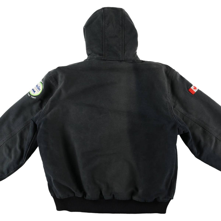 Carhartt Active Jacket Duck Full Zip Parka Made in USA Men's L size cotton black type Vintage Second Hand