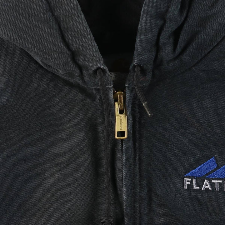 Carhartt Active Jacket Duck Full Zip Parka Made in USA Men's L size cotton black type Vintage Second Hand