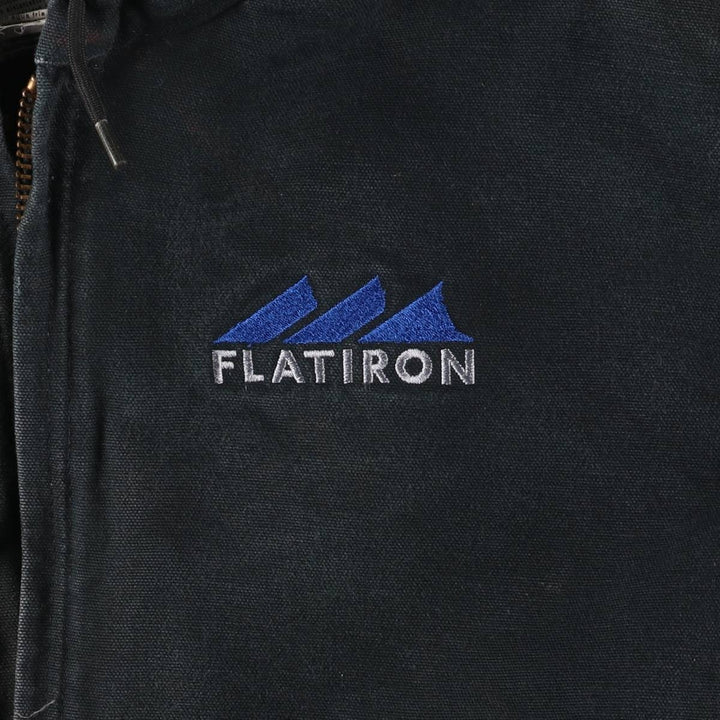 Carhartt Active Jacket Duck Full Zip Parka Made in USA Men's L size cotton black type Vintage Second Hand