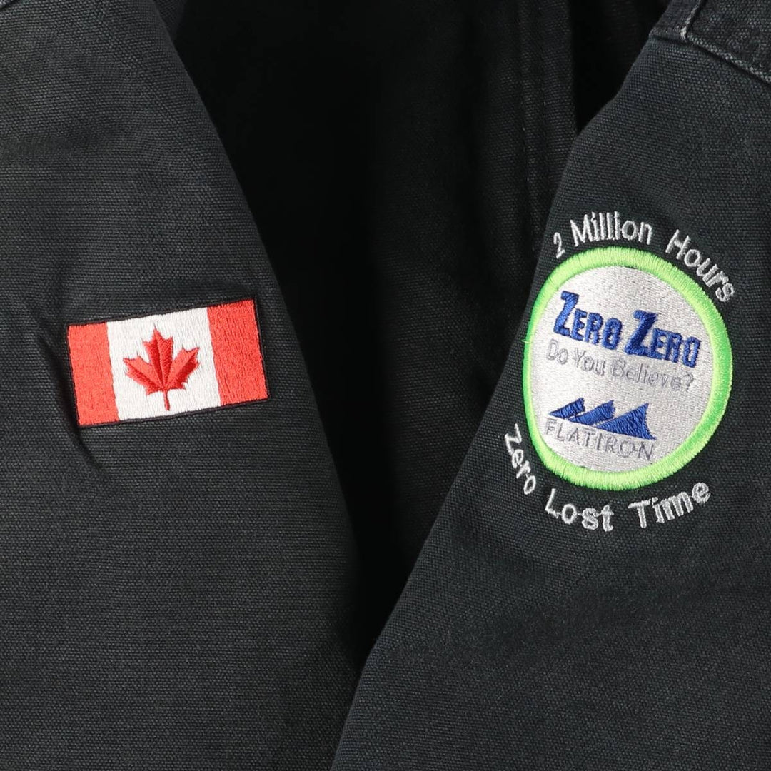 Carhartt Active Jacket Duck Full Zip Parka Made in USA Men's L size cotton black type Vintage Second Hand