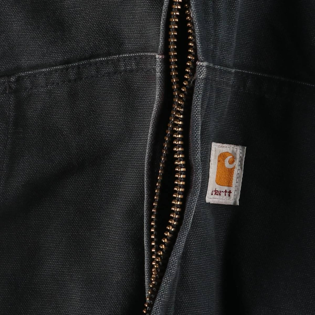 Carhartt Active Jacket Duck Full Zip Parka Made in USA Men's L size cotton black type Vintage Second Hand
