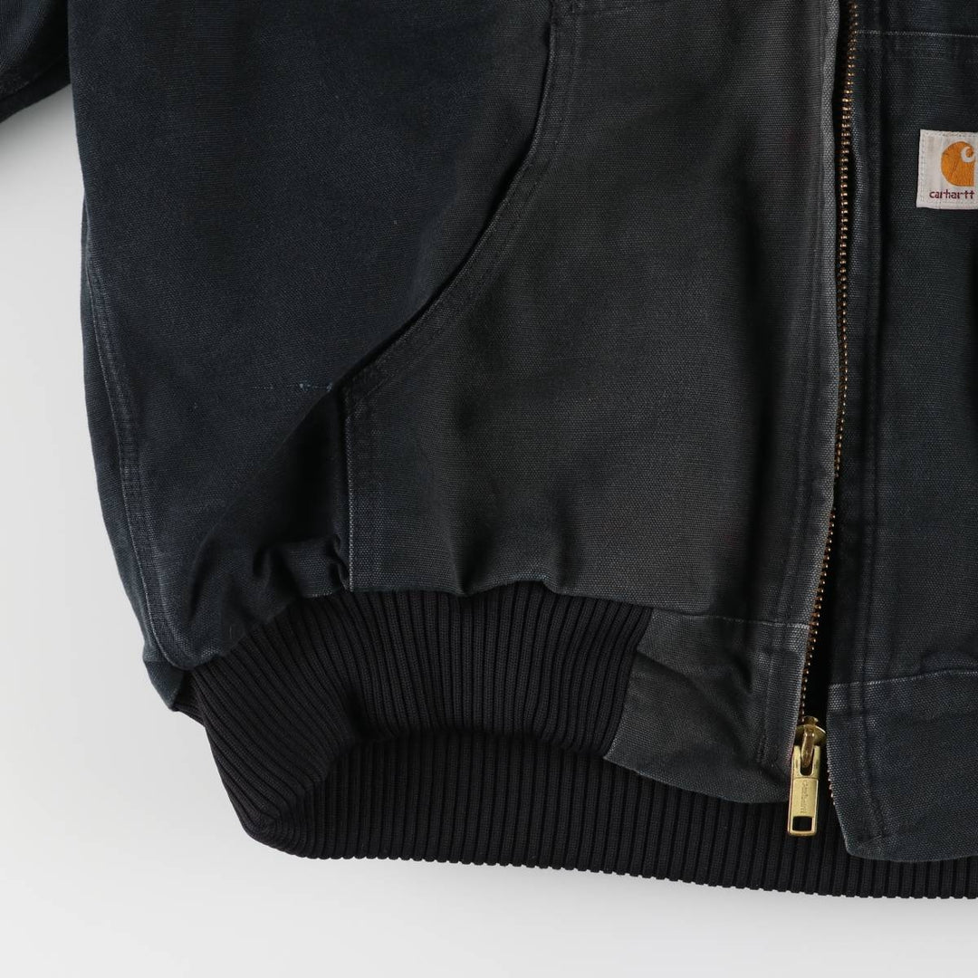 Carhartt Active Jacket Duck Full Zip Parka Made in USA Men's L size cotton black type Vintage Second Hand