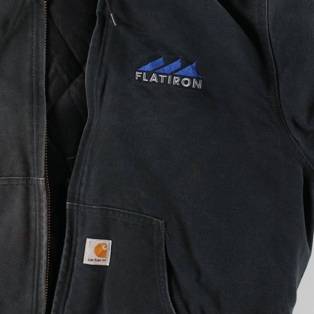 Carhartt Active Jacket Duck Full Zip Parka Made in USA Men's L size cotton black type Vintage Second Hand