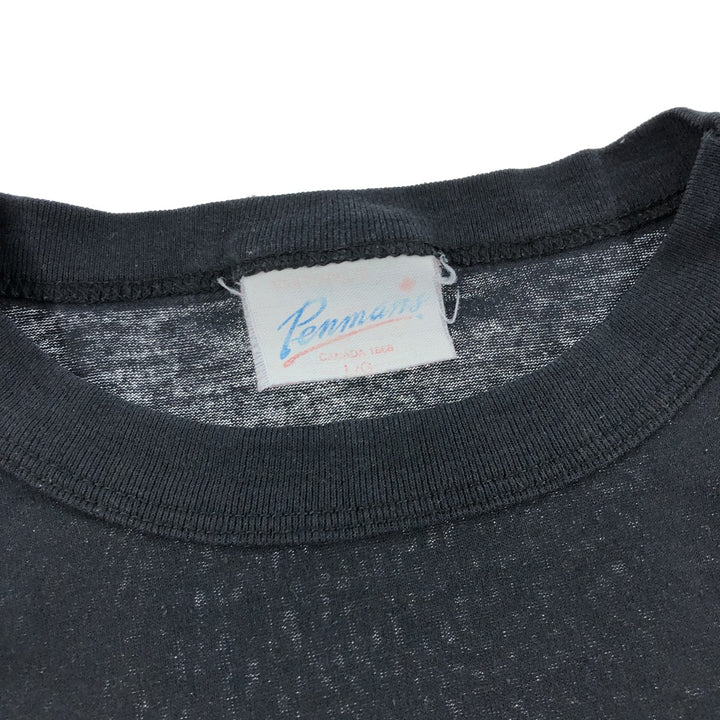 90'S Penmans bird print animal t-shirt, made in Canada, men's size L, vintage polyester black type Vintage Second Hand