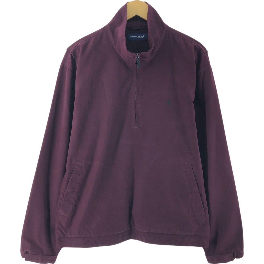 Ralph Lauren POLO GOLF Anorak Jacket, Men's Size L polyester wine-red Vintage Second Hand