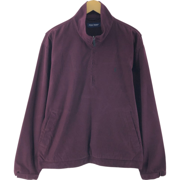 Ralph Lauren POLO GOLF Anorak Jacket, Men's Size L polyester wine-red Vintage Second Hand