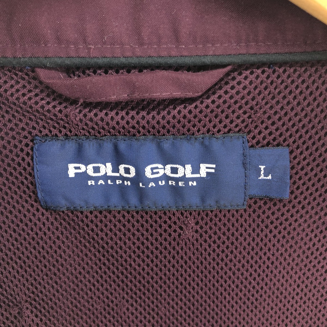 Ralph Lauren POLO GOLF Anorak Jacket, Men's Size L polyester wine-red Vintage Second Hand