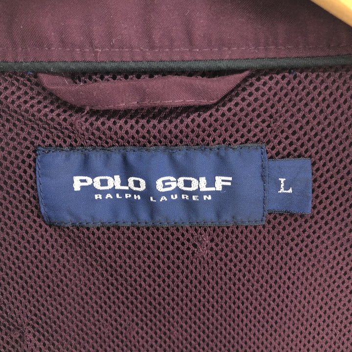 Ralph Lauren POLO GOLF Anorak Jacket, Men's Size L polyester wine-red Vintage Second Hand