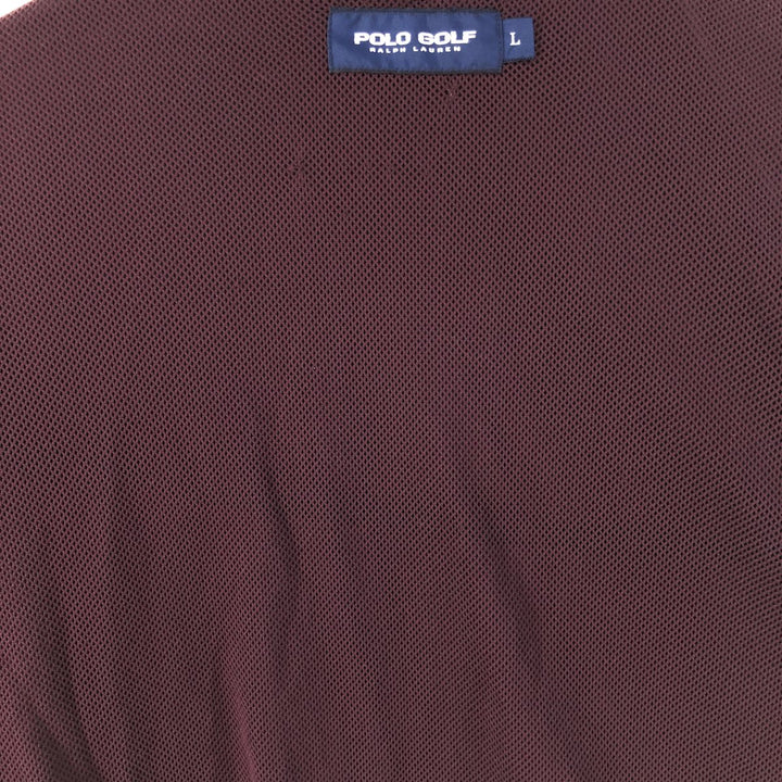 Ralph Lauren POLO GOLF Anorak Jacket, Men's Size L polyester wine-red Vintage Second Hand