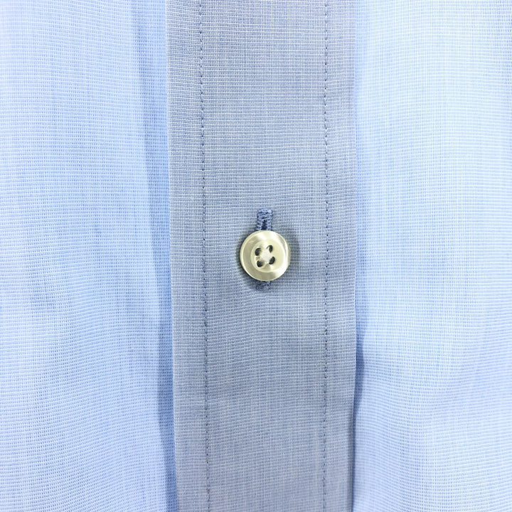 Brooks Brothers Est.1818 Wide Collar Long Sleeve Cotton Shirt Cuff Shirt Men's M Size cotton Blue type light blue Vintage Second Hand