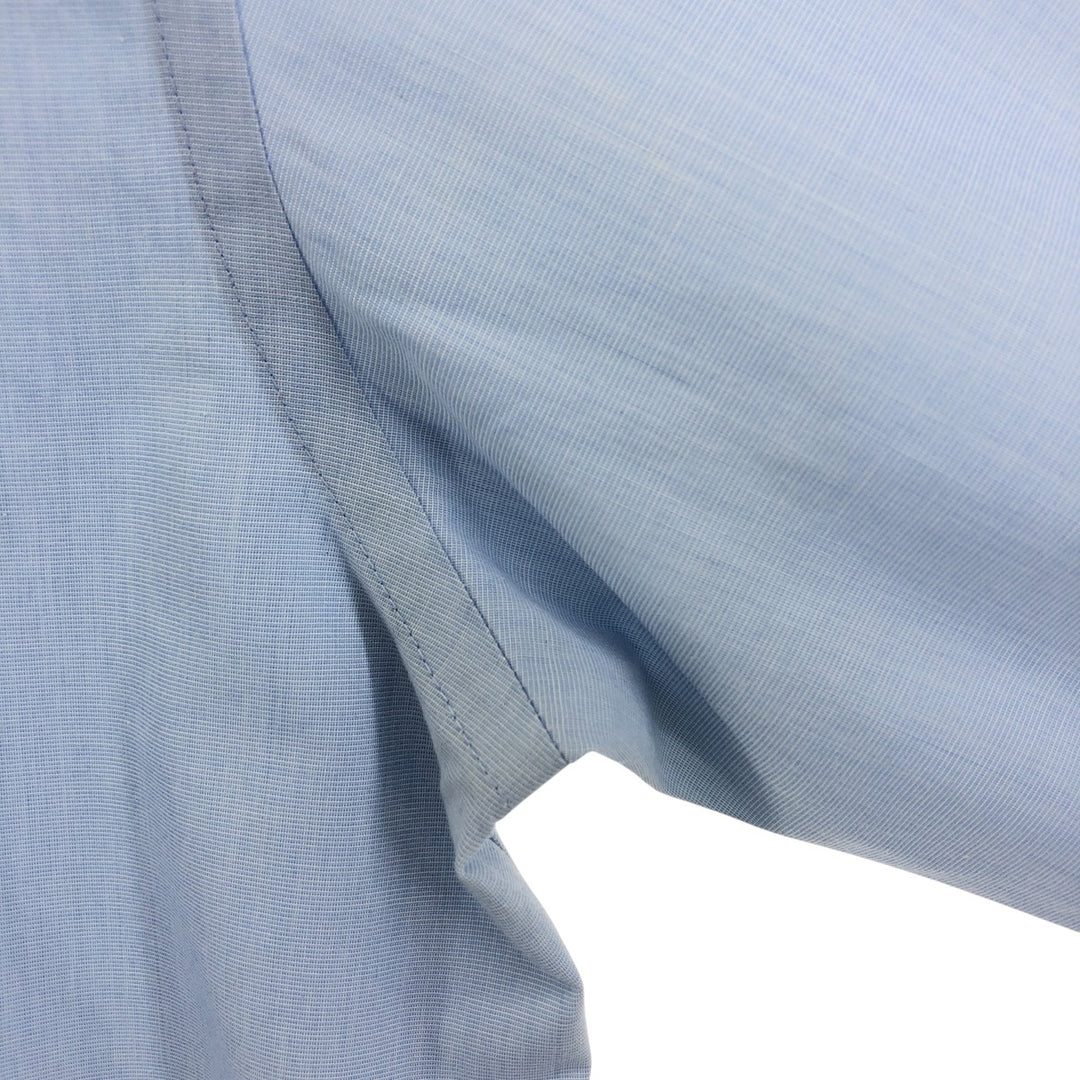 Brooks Brothers Est.1818 Wide Collar Long Sleeve Cotton Shirt Cuff Shirt Men's M Size cotton Blue type light blue Vintage Second Hand