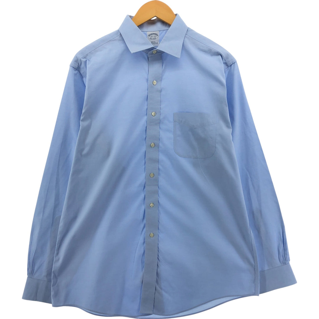 Brooks Brothers Est.1818 Wide Collar Long Sleeve Cotton Shirt Men's Size L cotton Blue type light blue Vintage Second Hand