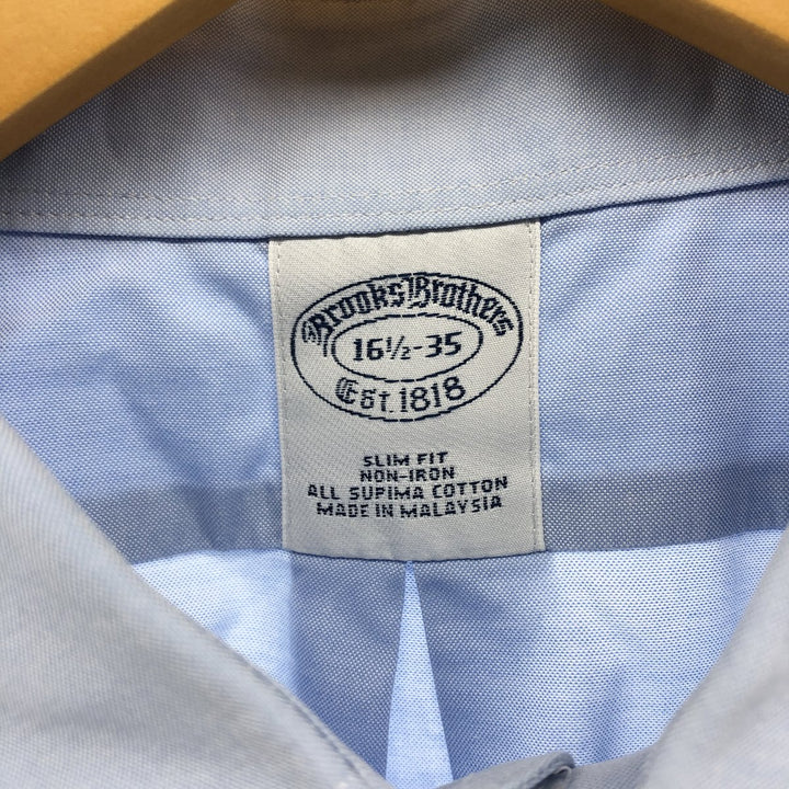 Brooks Brothers Est.1818 Wide Collar Long Sleeve Cotton Shirt Men's Size L cotton Blue type light blue Vintage Second Hand