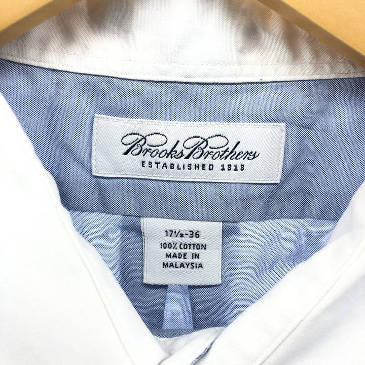 Brooks Brothers 1818 REGENT FIT Long Sleeve Cotton Shirt Cleric Shirt Men's XL cotton Blue type light blue Vintage Second Hand