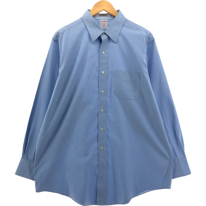 Brooks Brothers Est.1818 Long Sleeve Cotton Shirt, Men's XL cotton Blue type light blue Vintage Second Hand