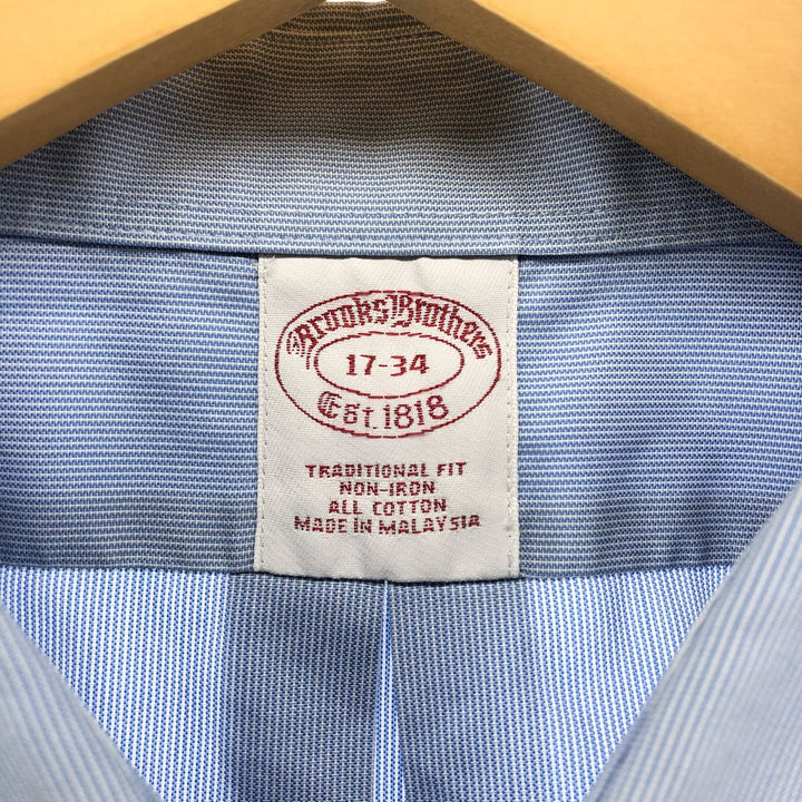 Brooks Brothers Est.1818 Long Sleeve Cotton Shirt, Men's XL cotton Blue type light blue Vintage Second Hand