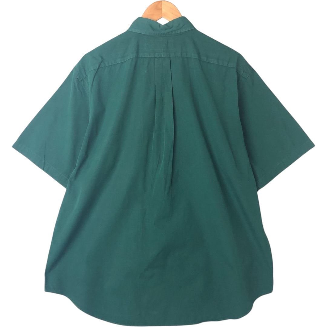 Ralph Lauren Classic Fit Short Sleeve Button Down Shirt Men's XL cotton Green type dark green Vintage Second Hand
