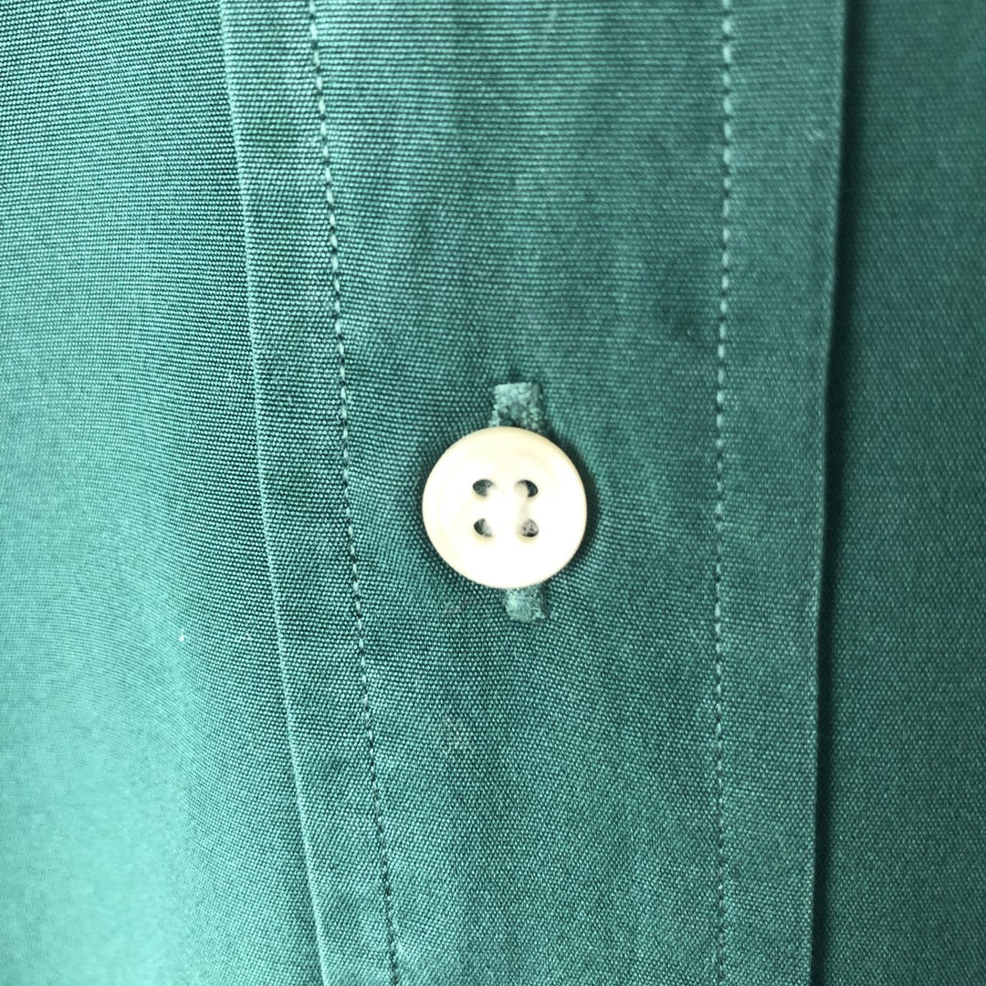 Ralph Lauren Classic Fit Short Sleeve Button Down Shirt Men's XL cotton Green type dark green Vintage Second Hand
