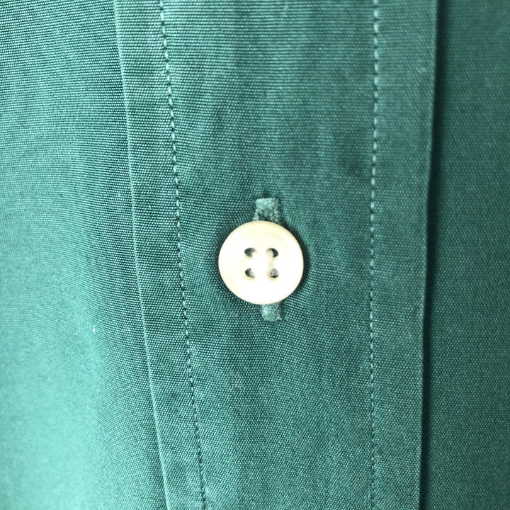 Ralph Lauren Classic Fit Short Sleeve Button Down Shirt Men's XL cotton Green type dark green Vintage Second Hand