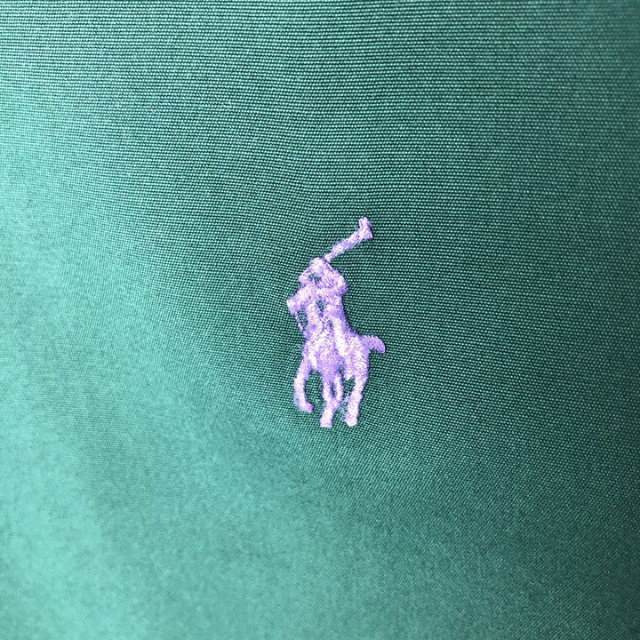 Ralph Lauren Classic Fit Short Sleeve Button Down Shirt Men's XL cotton Green type dark green Vintage Second Hand
