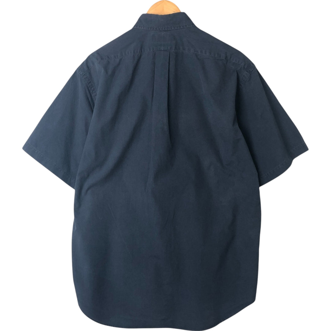 Ralph Lauren RALPH LAUREN Short Sleeve Button Down Shirt Men's M cotton navy blue type Vintage Second Hand