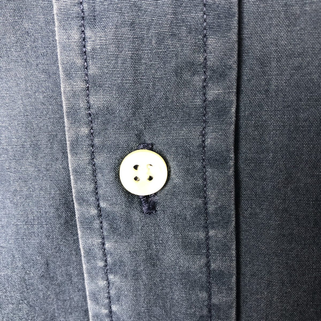 Ralph Lauren RALPH LAUREN Short Sleeve Button Down Shirt Men's M cotton navy blue type Vintage Second Hand